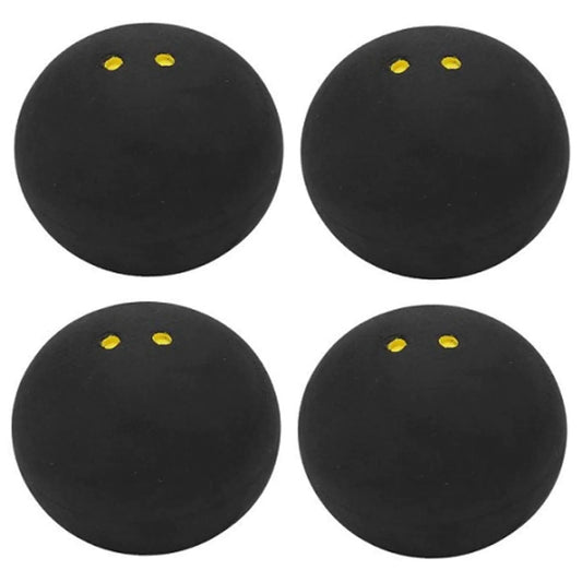 Generic 4Pcs Squash Ball Squash Balls Double Yellow Dot 38mm High Bounce Training Squash Ball Squash Racket Balls for Slow Speed Play Professional Raquet Handball Ball Refer to description