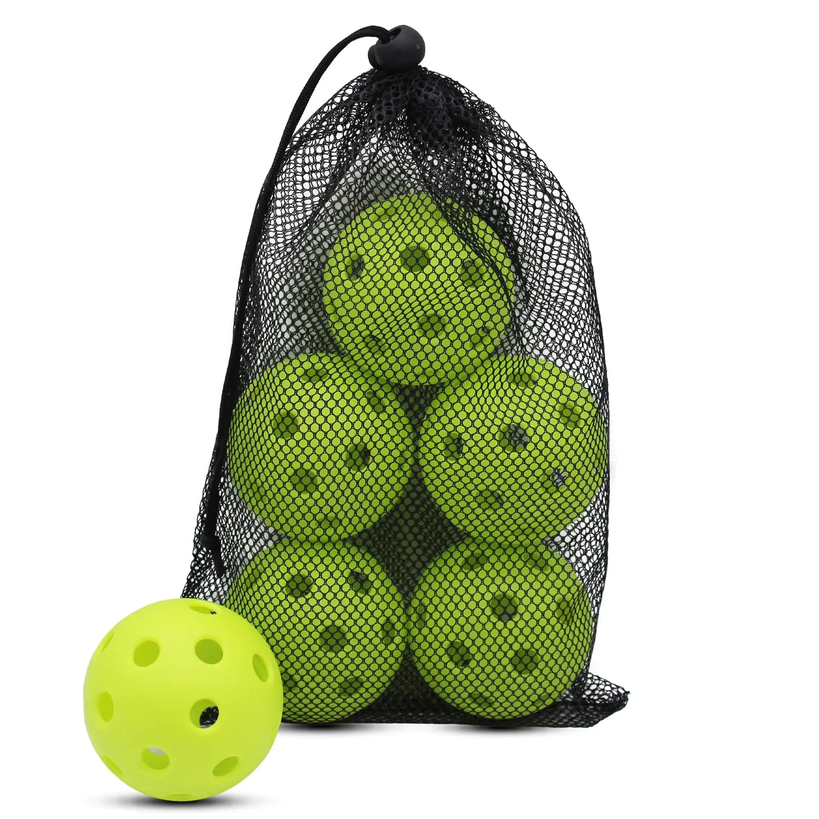 Magicorange Pickleball Balls 6 Pack USAPA Approved 26 Holes Outdoor Pickleballs High Elasticity & Durable Pickle Balls (Green 26 Holes)