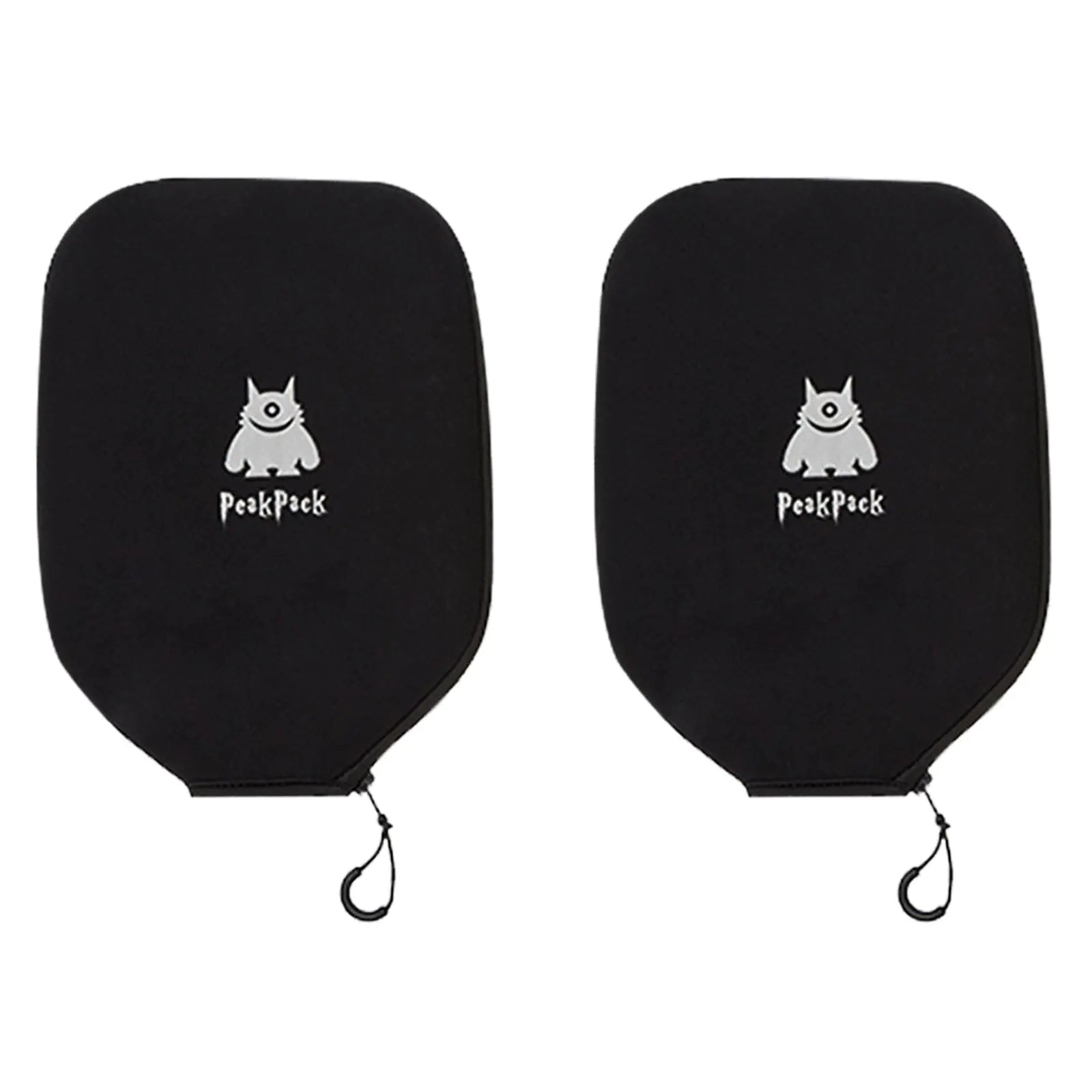 Pickleball Paddle Cover Universal Case Size - 9 x 12.5 inches Racket Sleeve Pickleball Paddle Case Compatible with Most USAPA Standard and Elongated Pickball Paddles (2pcs black)
