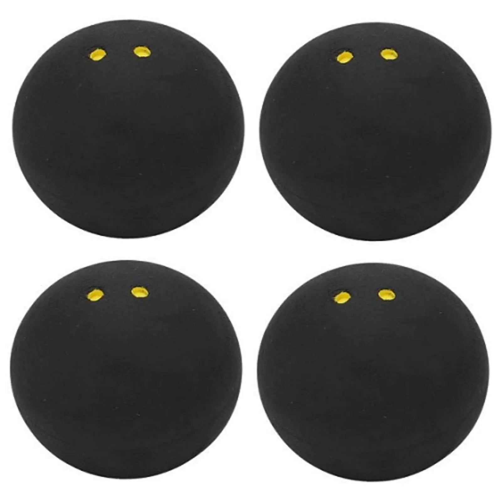 Generic 4Pcs Squash Ball Squash Balls Double Yellow Dot 38mm High Bounce Training Squash Ball Squash Racket Balls for Slow Speed Play Professional Raquet Handball Ball Refer to description