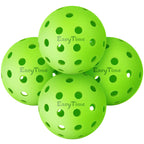 EasyTime 40 Hole Outdoor Pickleballs: Green 4 Pack of Pickleball Balls Set Meet USAPA Requirement High Bounce and Durable - Sports Gifts for Women Men