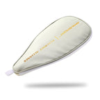 PICKLETECH AMA Sport Pickleball Paddle Cover - Protecting Your Paddle - Complete Coverage - Premium Pickleball Accessories and Pickleball Equipment - PU Leather Pickleball Case -White