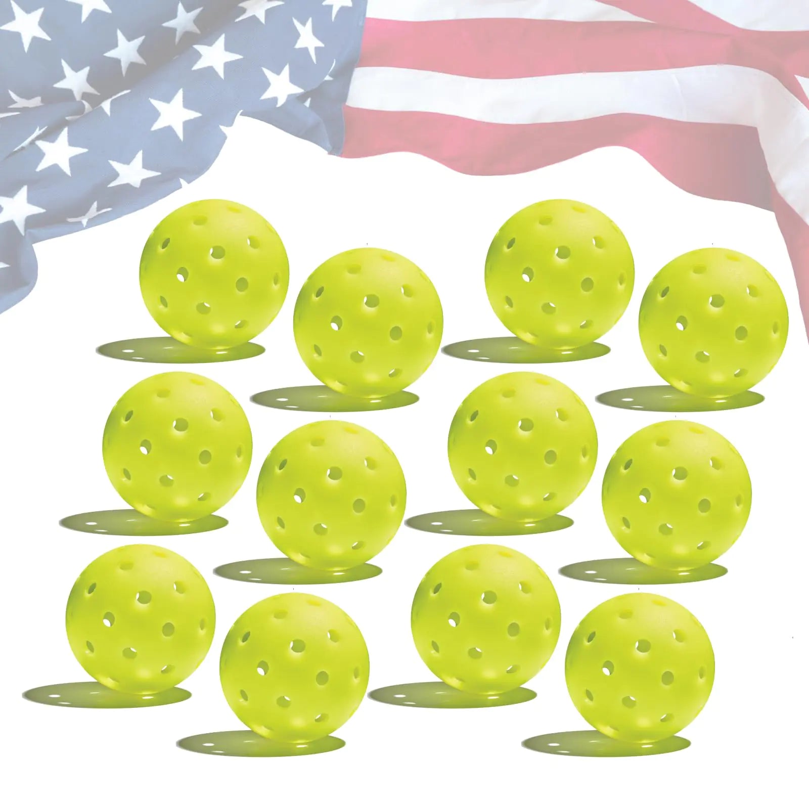 Hero Pickleball Warrior 40XPRO - Set of 12 Durable Pickleball Balls. Meets USA Pickleballs Requirements. Works with All Pickleball Paddles Consistent Flight & Spin - 40 Machine-Drilled Holes
