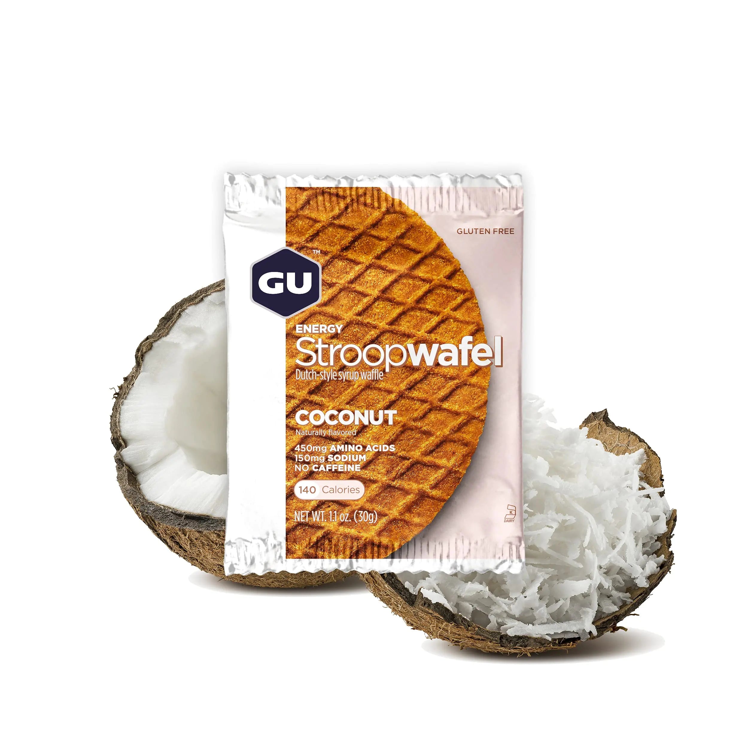 GU Coconut Stroopwafel Energy Snack 16-Pack