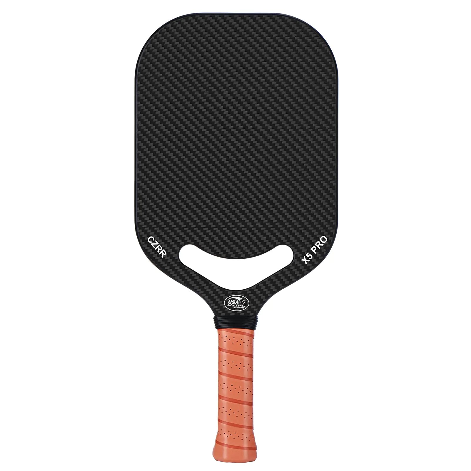 Pickleball Paddle 3K Carbon Fiber Pickleball Paddle with Aero Throat USA Pickleball Approved 16MM Polypropylene Honeycomb Core Textured Carbon Grit Surface