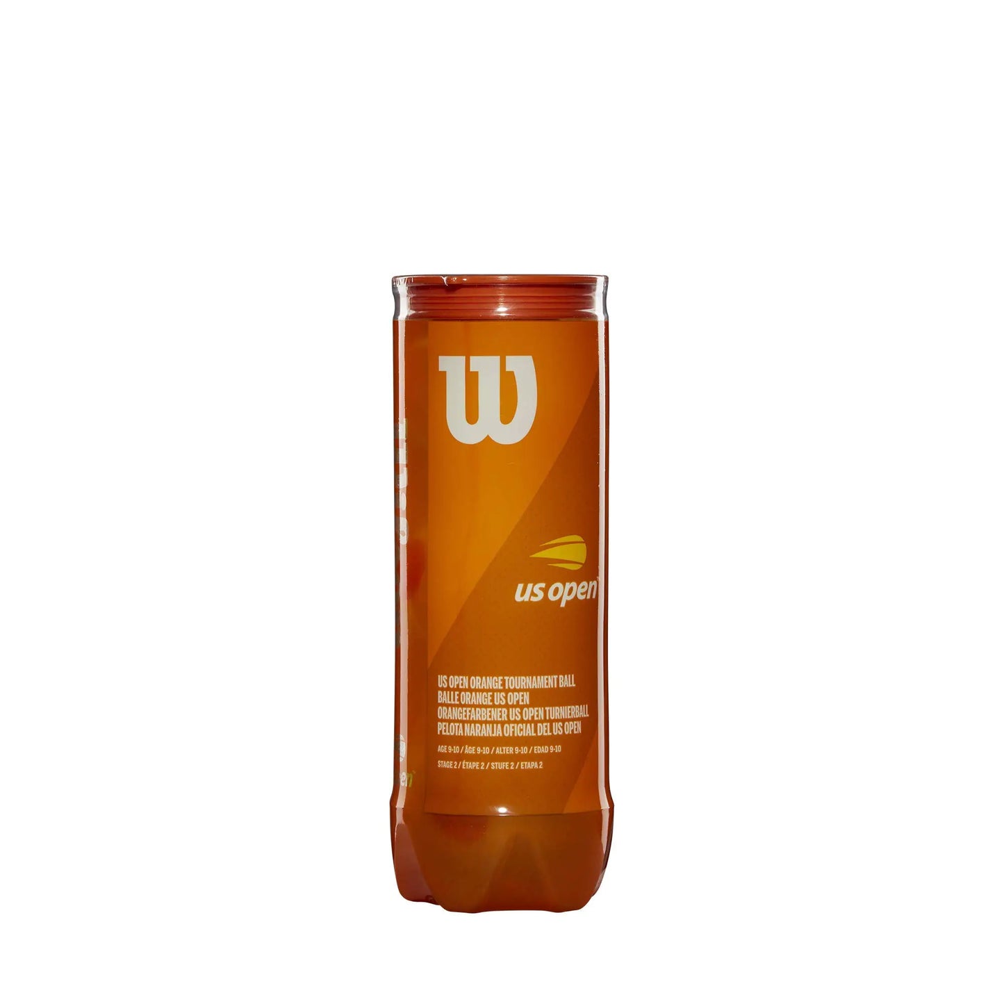 WILSON Youth Tennis Balls - US Open Orange Tournament Single Can (3 Balls)