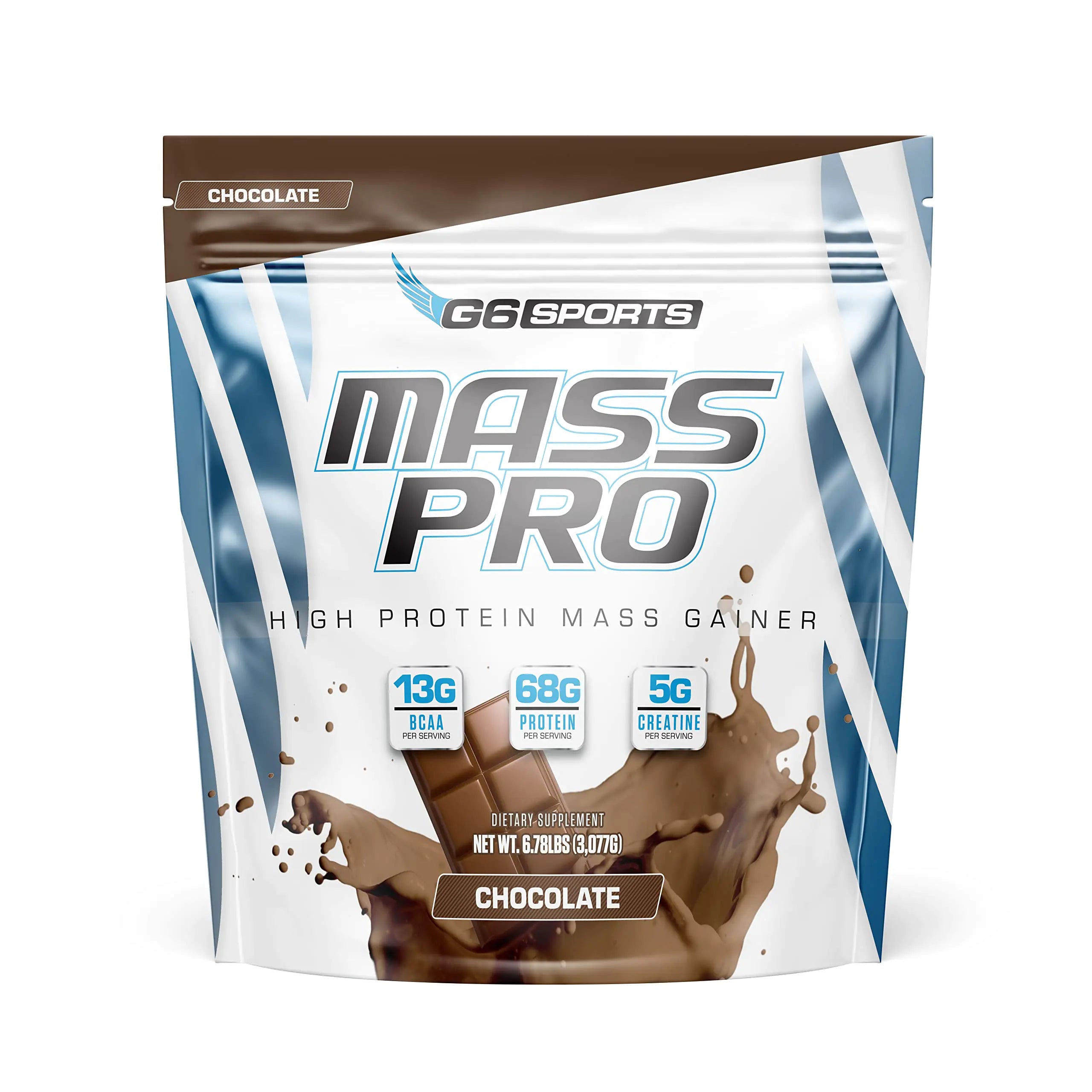 G6 Max Muscle Mass Gainer with 64g Protein – 7lb Chocolate Blend