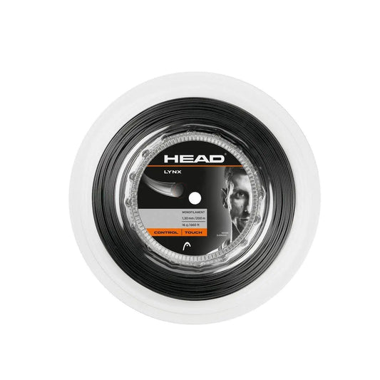 HEAD Lynx Tennis Racket String 660 Reel - 16 Gauge Monofilament Racquet String Anthracite